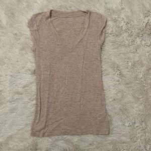 duel tone tan fitted t-shirt